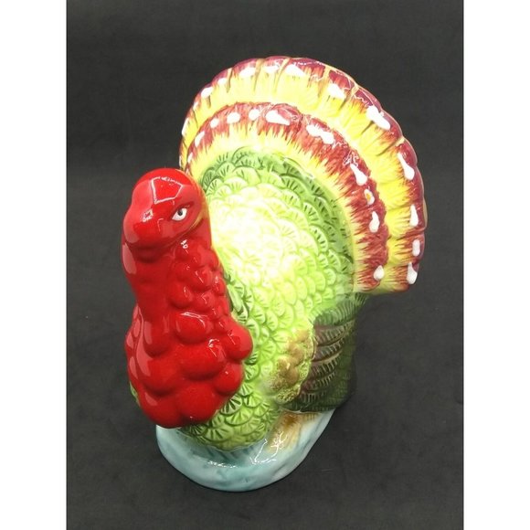 VTG Vermont Store Give Thanks ceramic Turkey Candle Holder W/Box 7" approx. - Picture 3 of 12